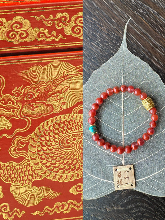 Year of the Dragon prosperity Red agate bracelet special edition