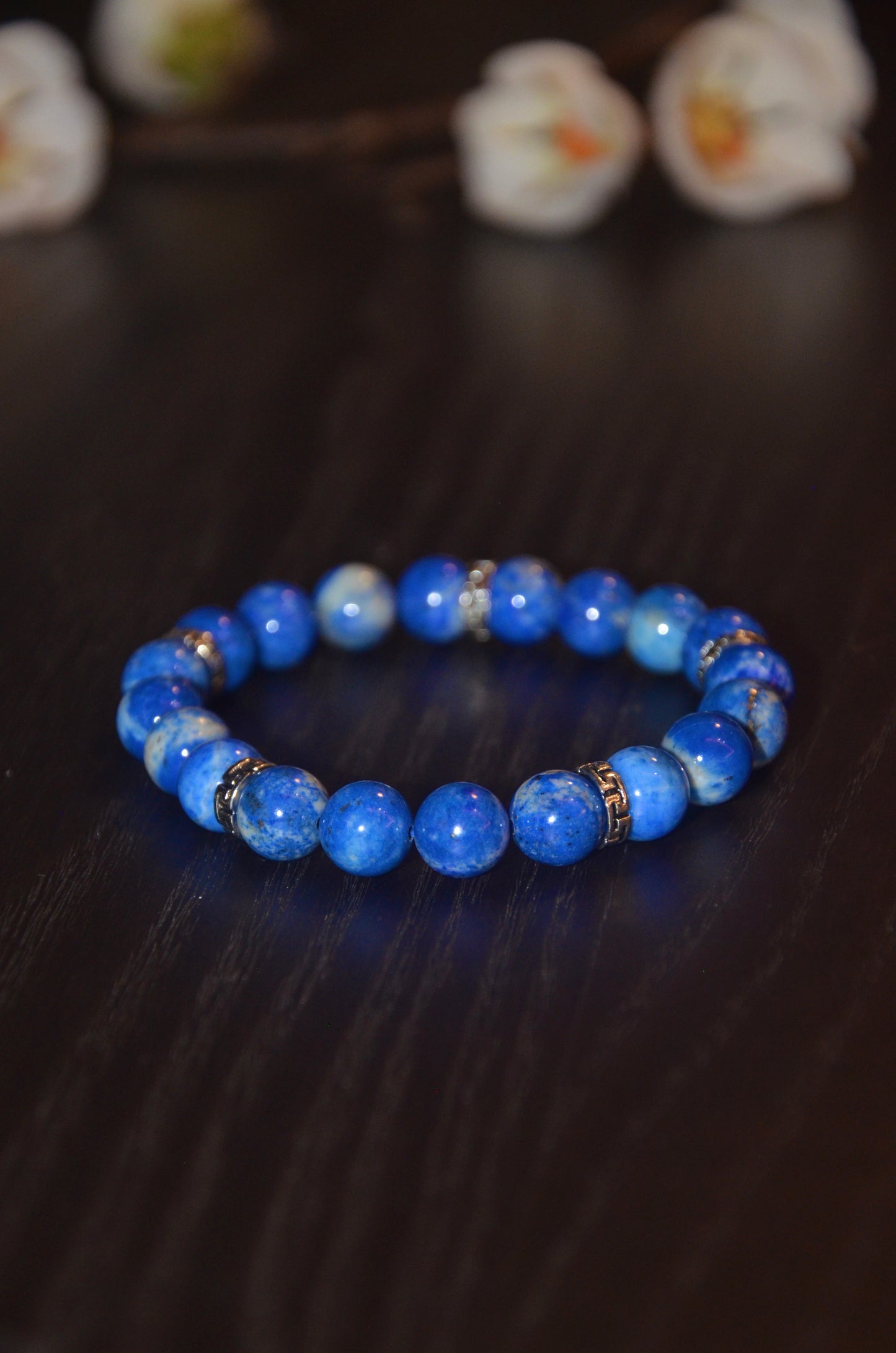 Qing Hua Ci guidance, healing Lapis lazuli bracelet