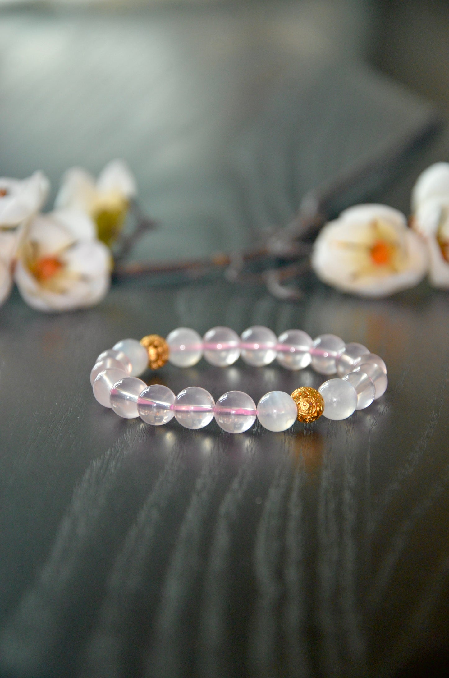 Enchantment relationship, self love Rose quartz bracelet