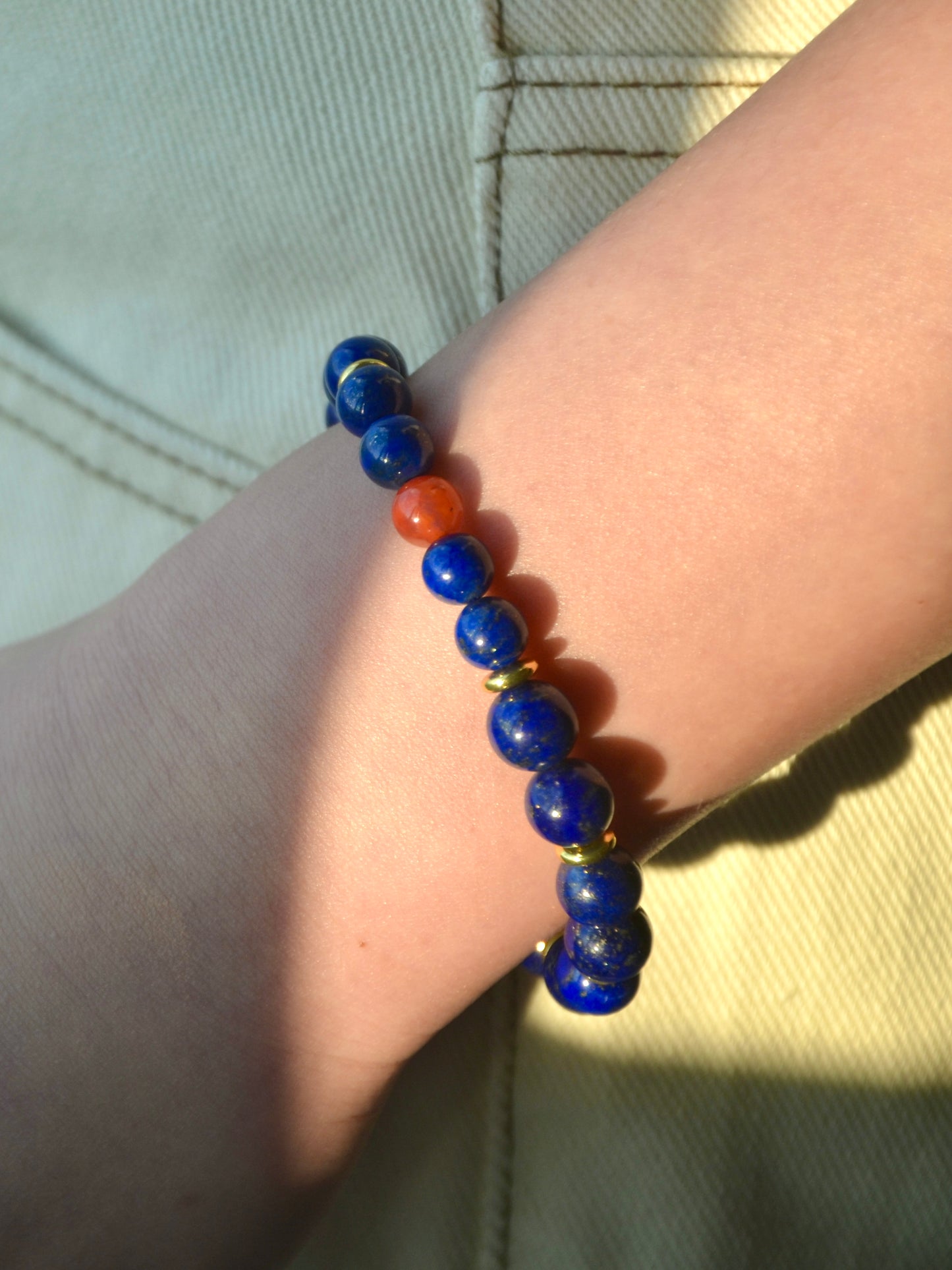 Arrival of cranes guidance, healing Lapis lazuli bracelet