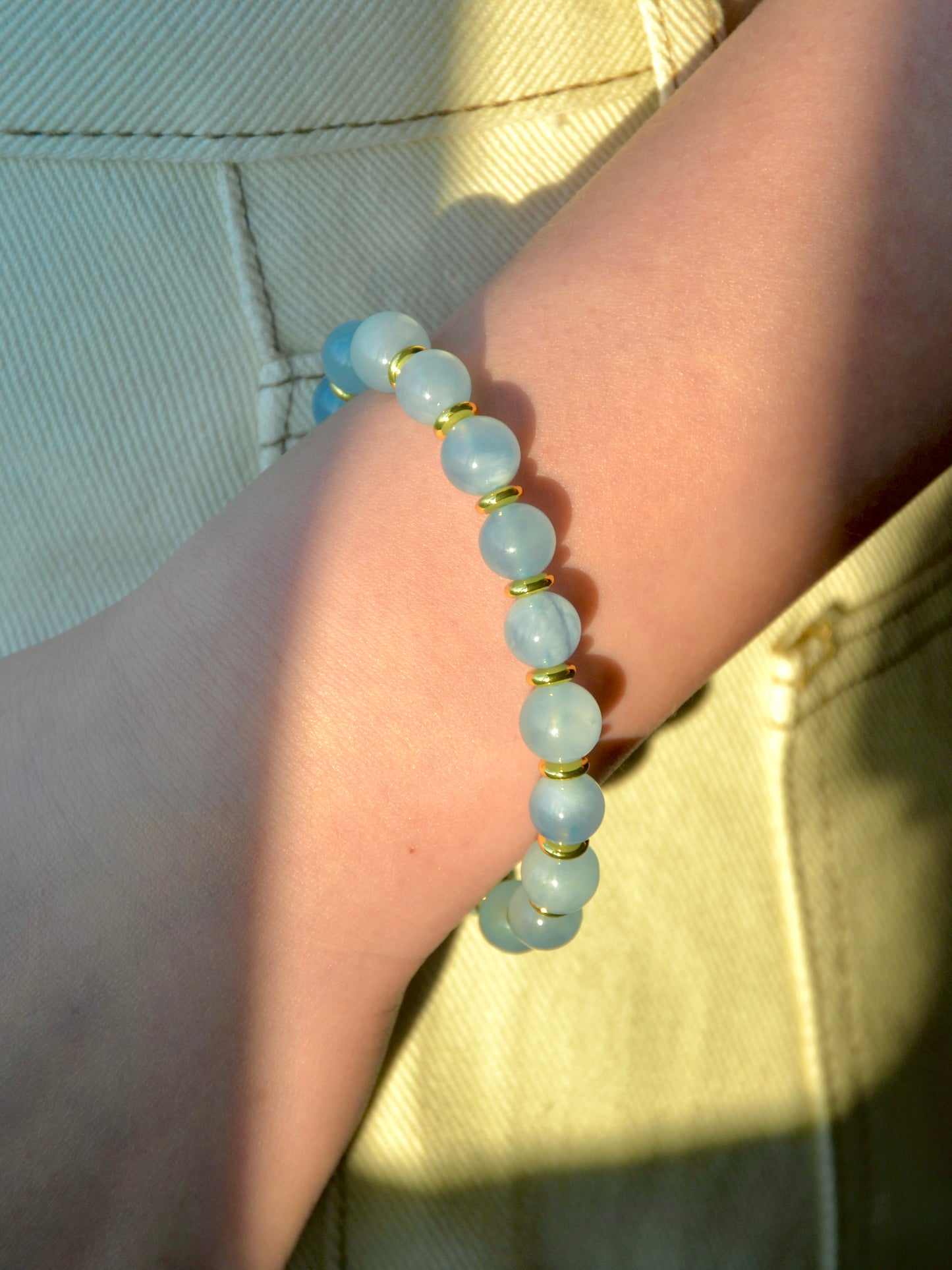 Fuji-san enhancement Aquamarine bracelet