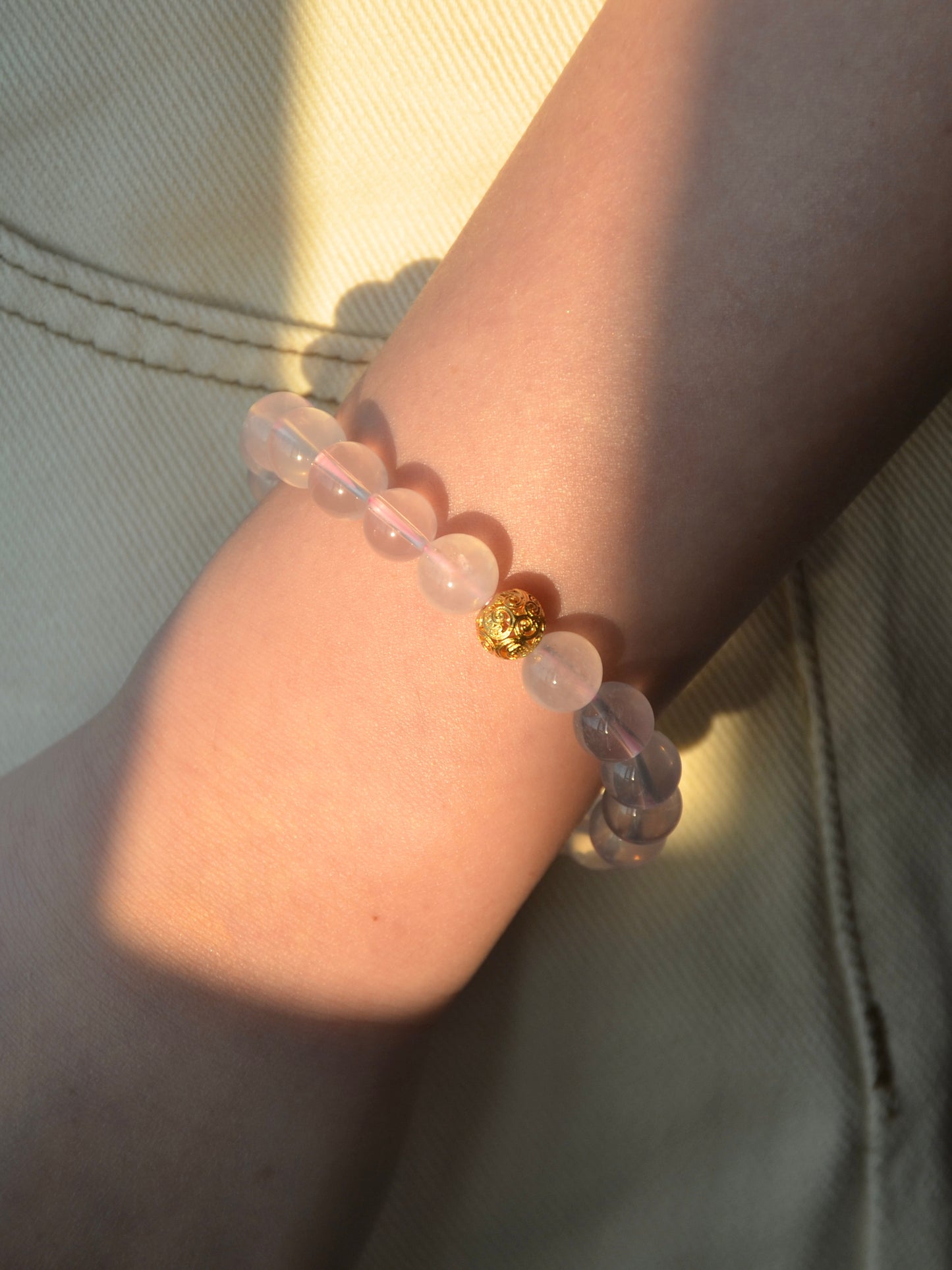 Enchantment relationship, self love Rose quartz bracelet