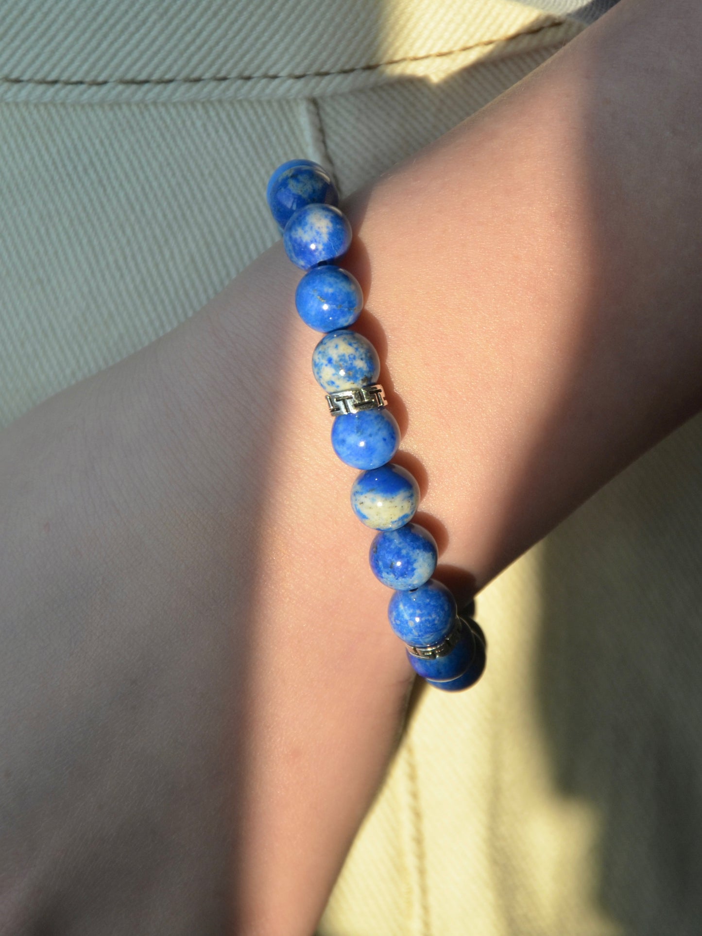 Qing Hua Ci guidance, healing Lapis lazuli bracelet
