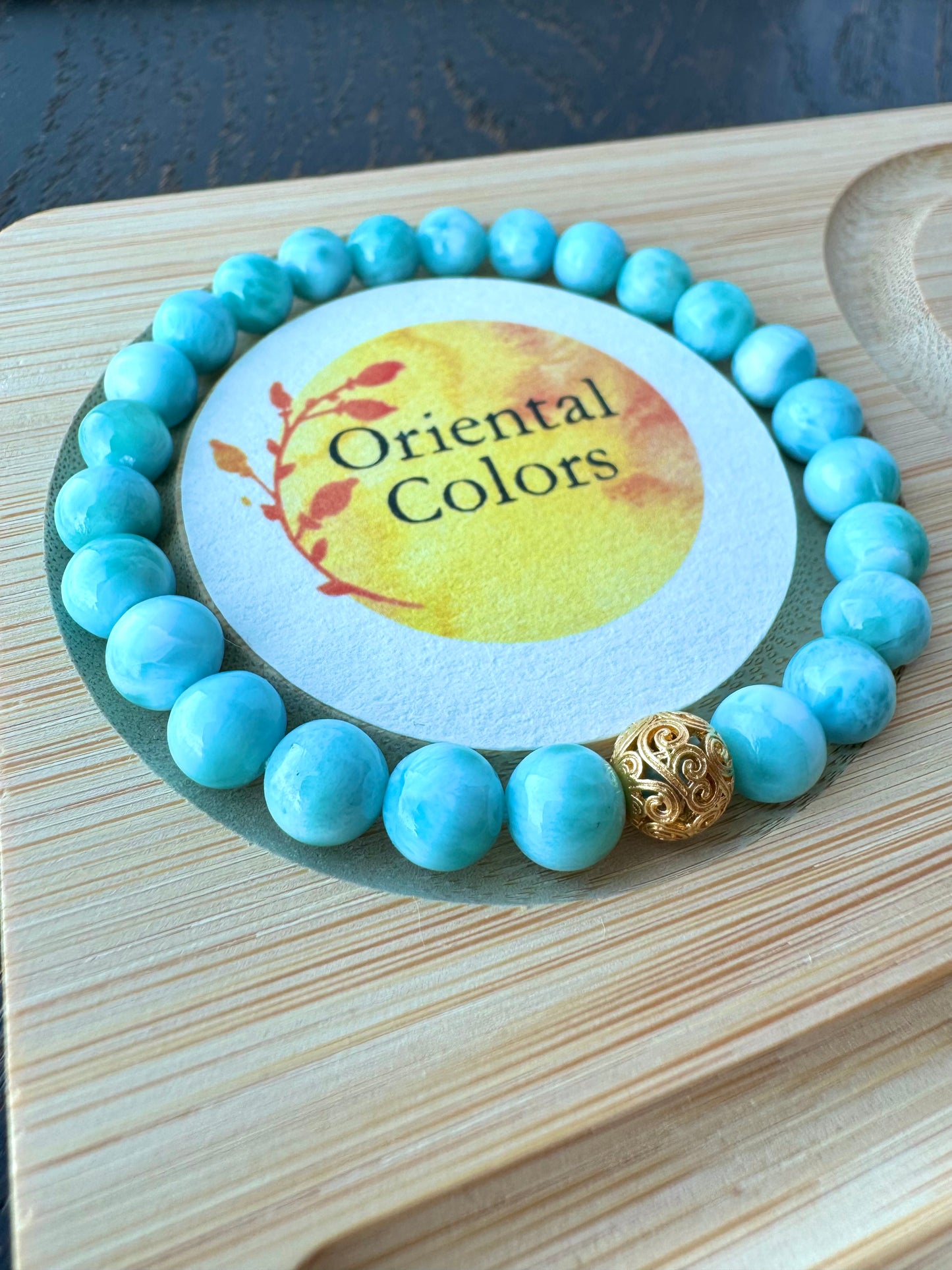 Blooming hydrangeas healing, guidance, clarity Larima bracelet