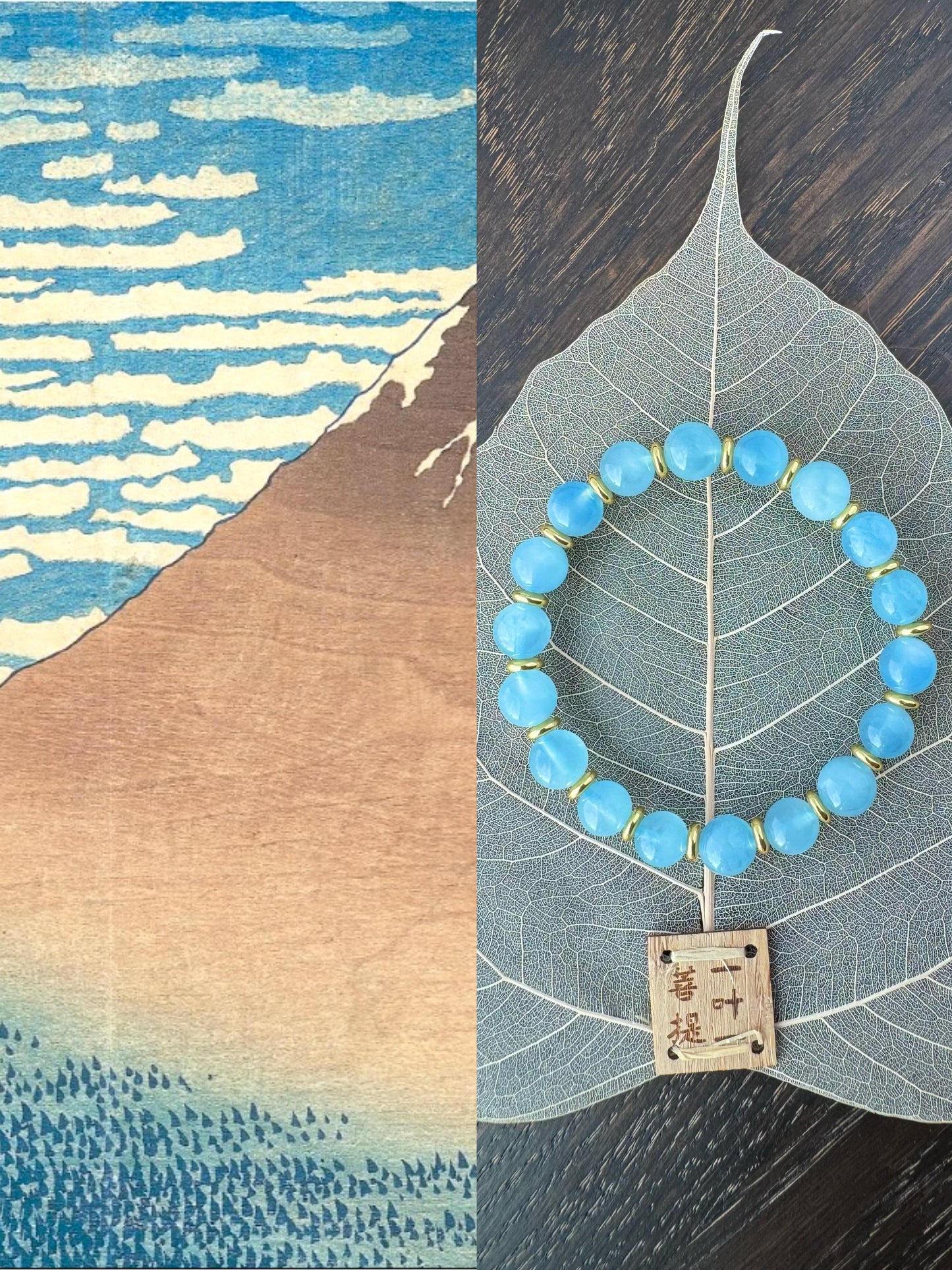 Fuji-san enhancement Aquamarine bracelet